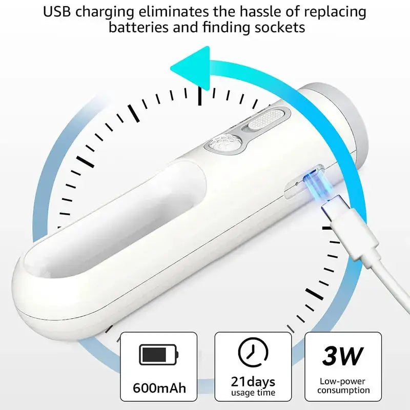 2 in 1 motion sensor night light and flashlight, white handheld USB rechargeable lamp on Tampa Home & Garden Store