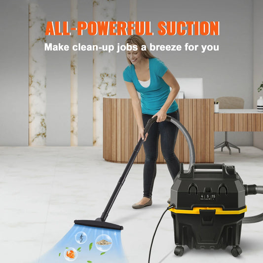 15L Wet Dry Vacuum Cleaner 1200W Strong Suction Air Blower for Car Home - Tampa Home & Garden Store