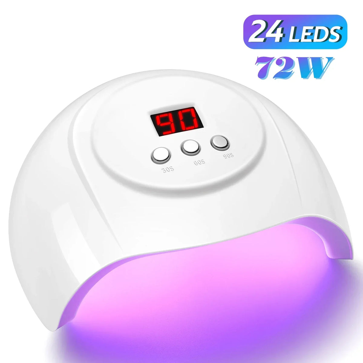 Silcy Skin 72W UV LED Nail Lamp with 24 LEDs and infrared sensor, white shell on Tampa Home & Garden Store