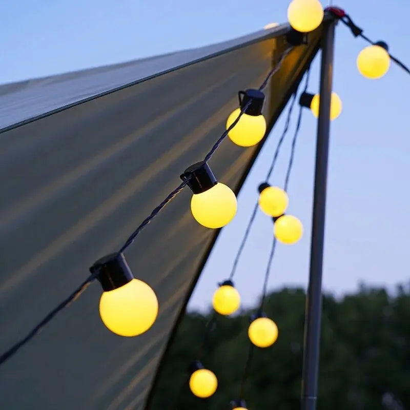 Perfecsy 10/20LEDs solar string lights with yellow globe bulbs for outdoor decor on Tampa Home & Garden Store