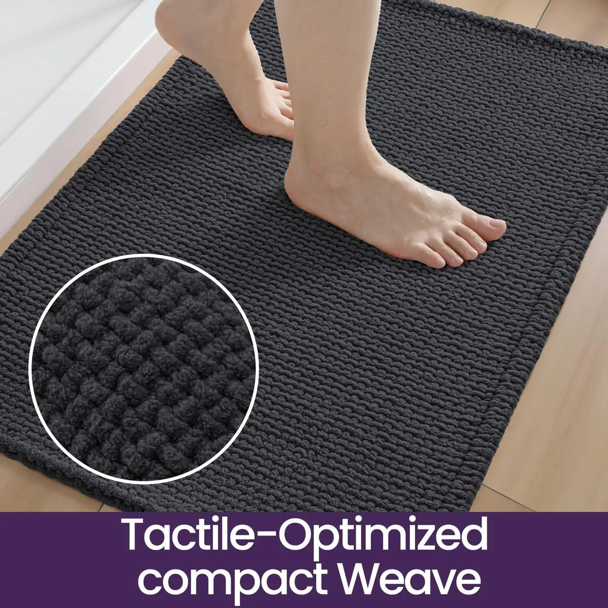 Bathroom Rug 24x36 non-slip chenille bath mat, washable, ultra-soft absorbent Silcy Skin on Tampa Home & Garden Store