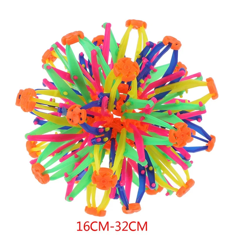 Colorful retractable flower ball toy by FLIPSTYLEZLLC with neon straps and orange ends 16-32cm on Tampa Home & Garden Store