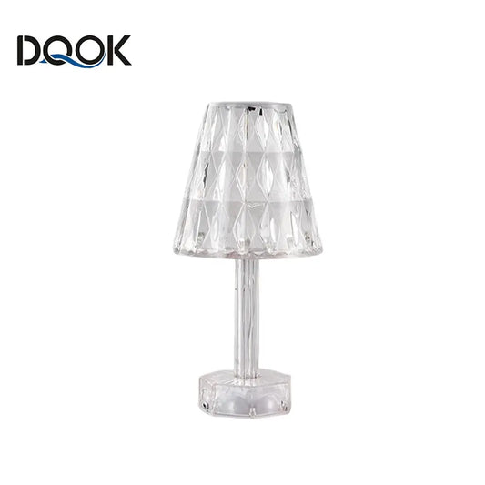 Diamond Crystal Projection Night Light USB Touch with clear crystal lampshade on Tampa Home & Garden Store