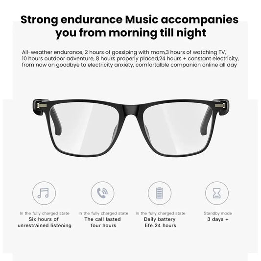 Smart Glasses Moktan Sabai Bluetooth polarized sunglasses black frame on Tampa Home & Garden Store