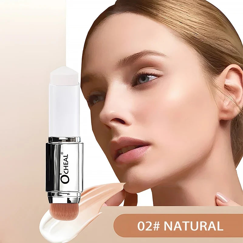 O'CHEAL temp-change foundation stick with dual-head brush 02 Natural by Silcy Skin on Tampa Home & Garden Store