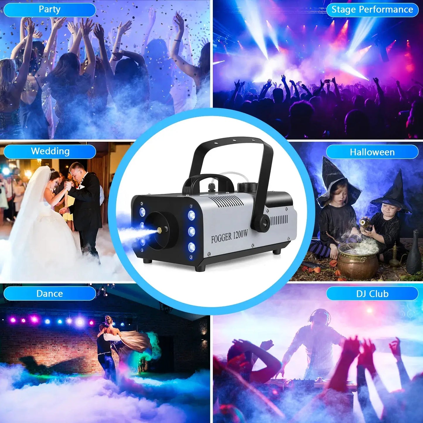 1200W Moktan Sabai fogger with RGB LEDs and remote on Tampa Home & Garden Store