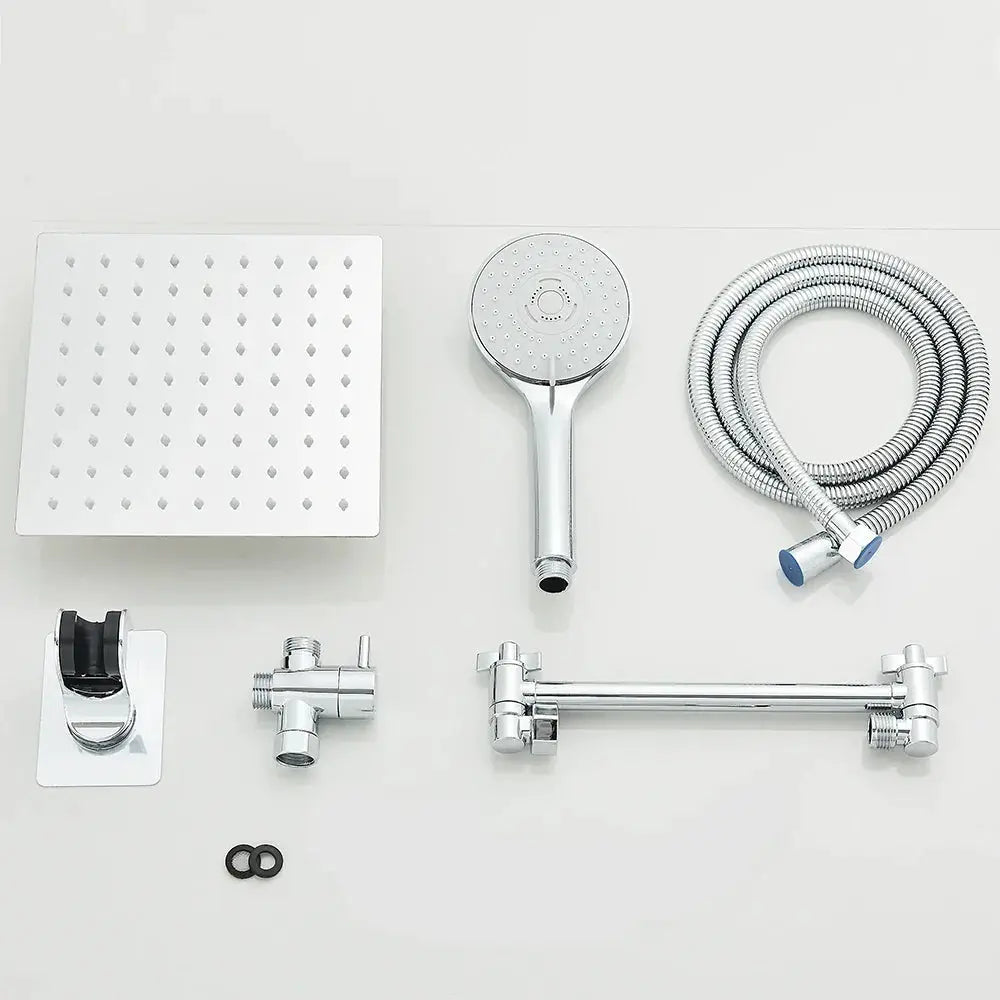 Handheld shower head kit by Moktan Sabai with square rain head, hose, rail, and fittings on Tampa Home & Garden Store