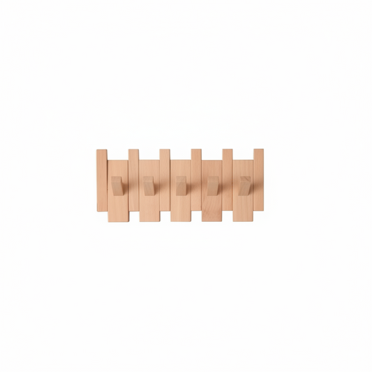 Wooden Piano Coat Rack Wall Mounted Solid Wood Hooks 4 6 8 Hook Organizer - Tampa Home & Garden Store