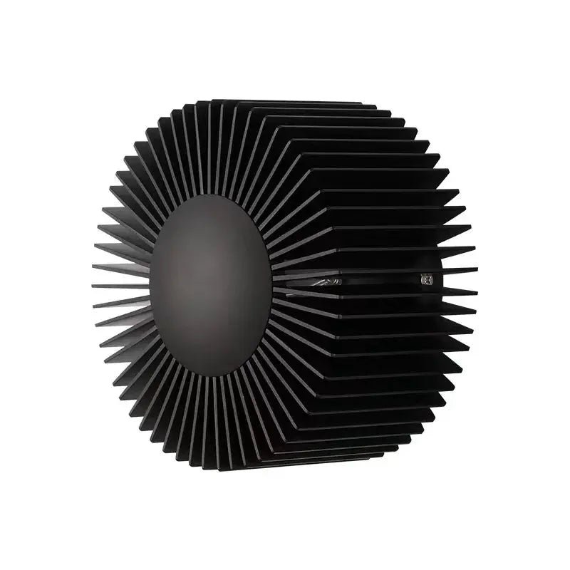 Modern Minimalist Wall Lamp small bedside sconce with black radial fin design Moktan Sabai on Tampa Home & Garden Store