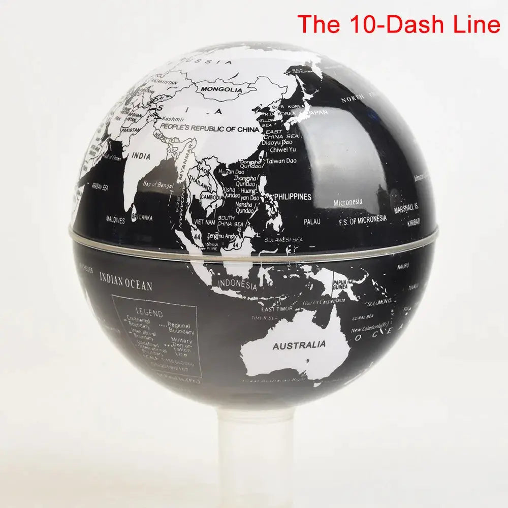 Magnetic levitation LED globe world map desktop globe Moktan Sabai on pedestal on Tampa Home & Garden Store