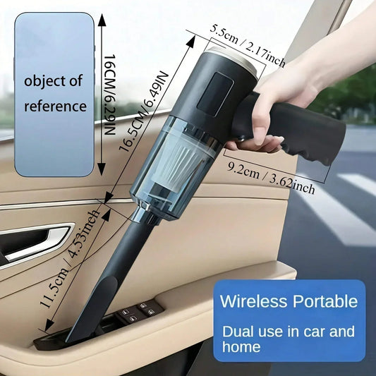 Wireless 120W High Power Vacuum Cleaner Dual Use Home Car Handheld Portable Black - Tampa Home & Garden Store