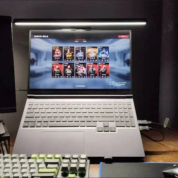 White LED monitor light bar mounted above a laptop screen on a desk on Tampa Home & Garden Store