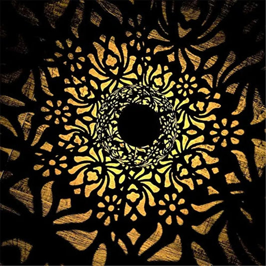 Outdoor Solar Garden Hanging Iron Art LED Light Waterproof Landscape Projection - Tampa Home & Garden Store