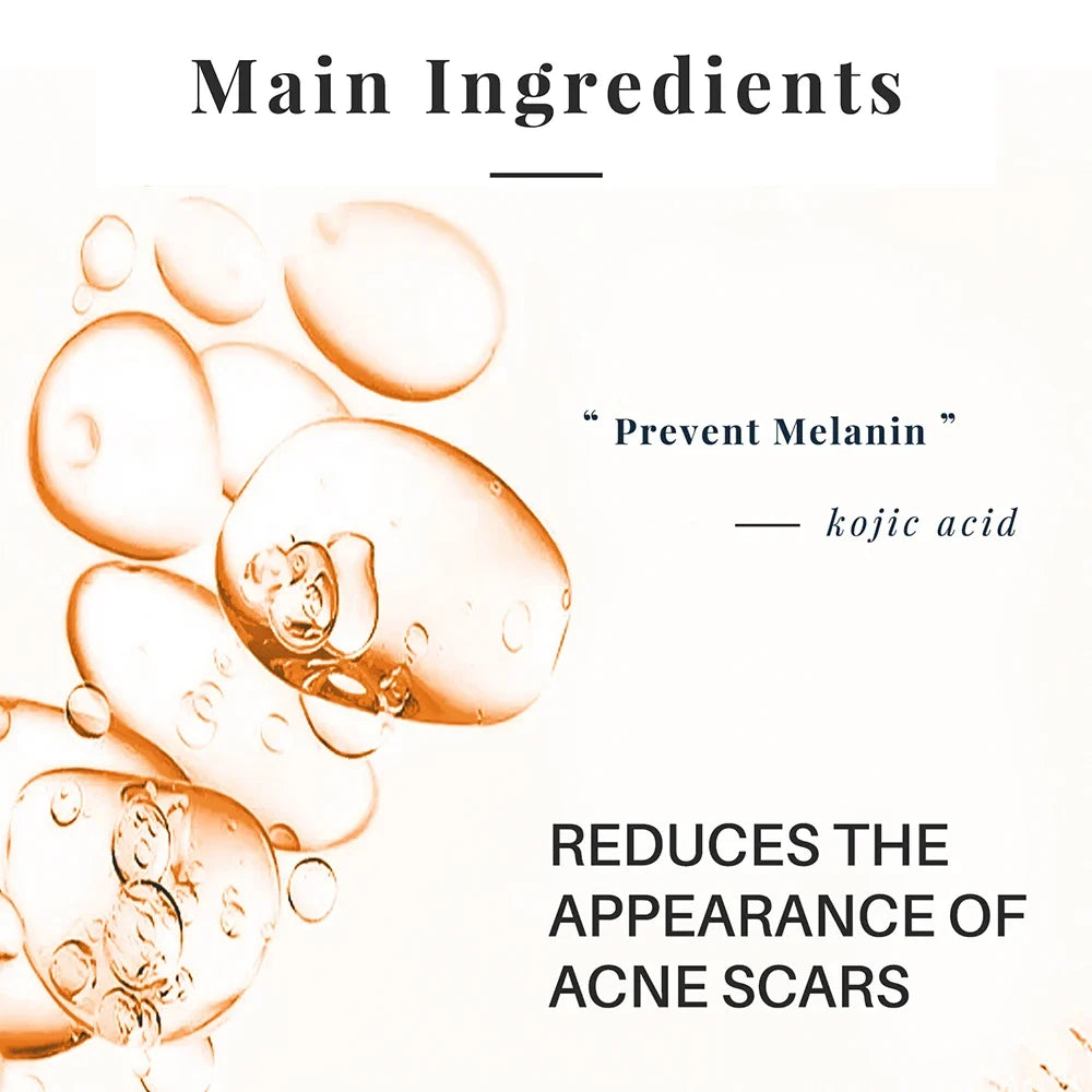 130g kojic acid soap banner with orange oil bubbles for facial cleansing and acne scar reduction on Tampa Home & Garden Store