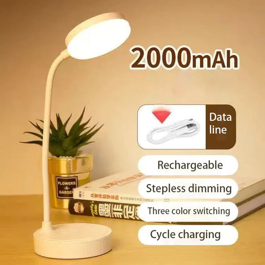 Portable LED Desk Lamp USB Battery Table Light 3-Color Stepless Dimming Eye Care - Tampa Home & Garden Store