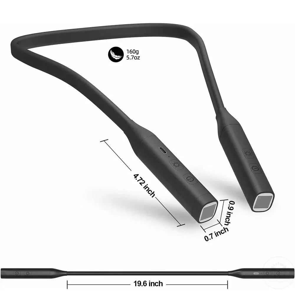 LED neck reading lamp with USB-C charging, 3 color temperatures, flexible dual-arm on Tampa Home & Garden Store