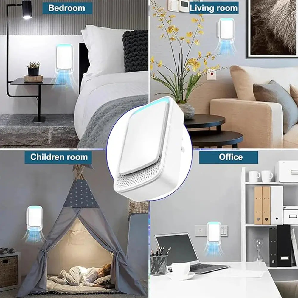 Portable mini air purifier negative ionizer Moktan Sabai, white compact device on Tampa Home & Garden Store
