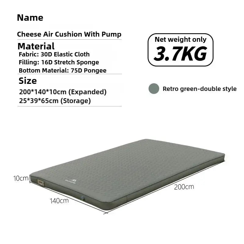 Self-inflating camping mattress sleeping pad, grey, 200x140x10 cm, 3.7 kg, Moktan Sabai on Tampa Home & Garden Store
