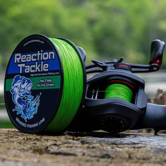 Reaction Tackle braided fishing line Hi Vis Green spool on Tampa Home & Garden Store