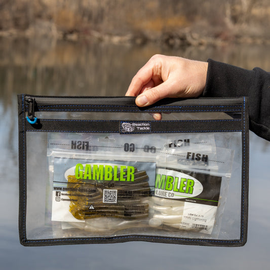 Reaction Tackle Clear Storage Bag Tackle Pak - Water-Resistant Plastic Storage - New