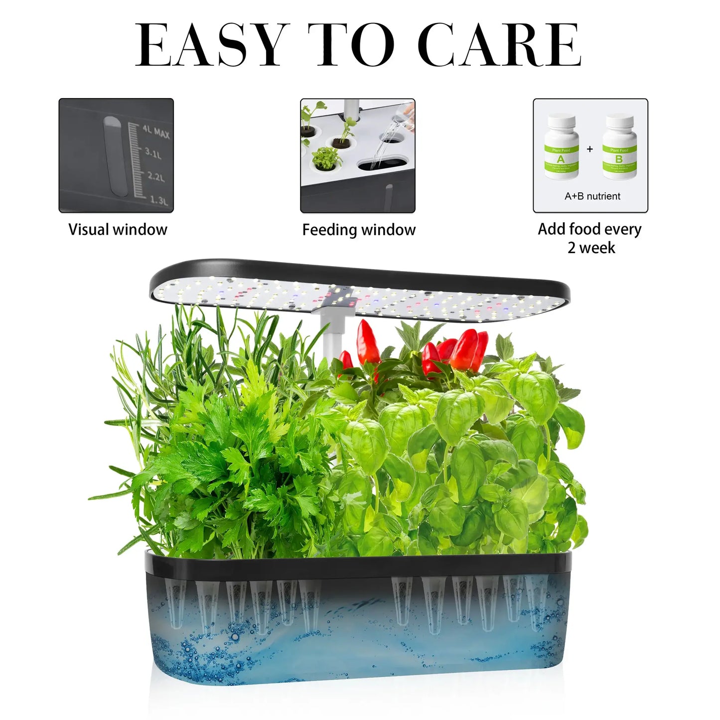 12-Pod Hydroponic Growing System with LED Light for indoor herb garden Moktan Sabai on Tampa Home & Garden Store