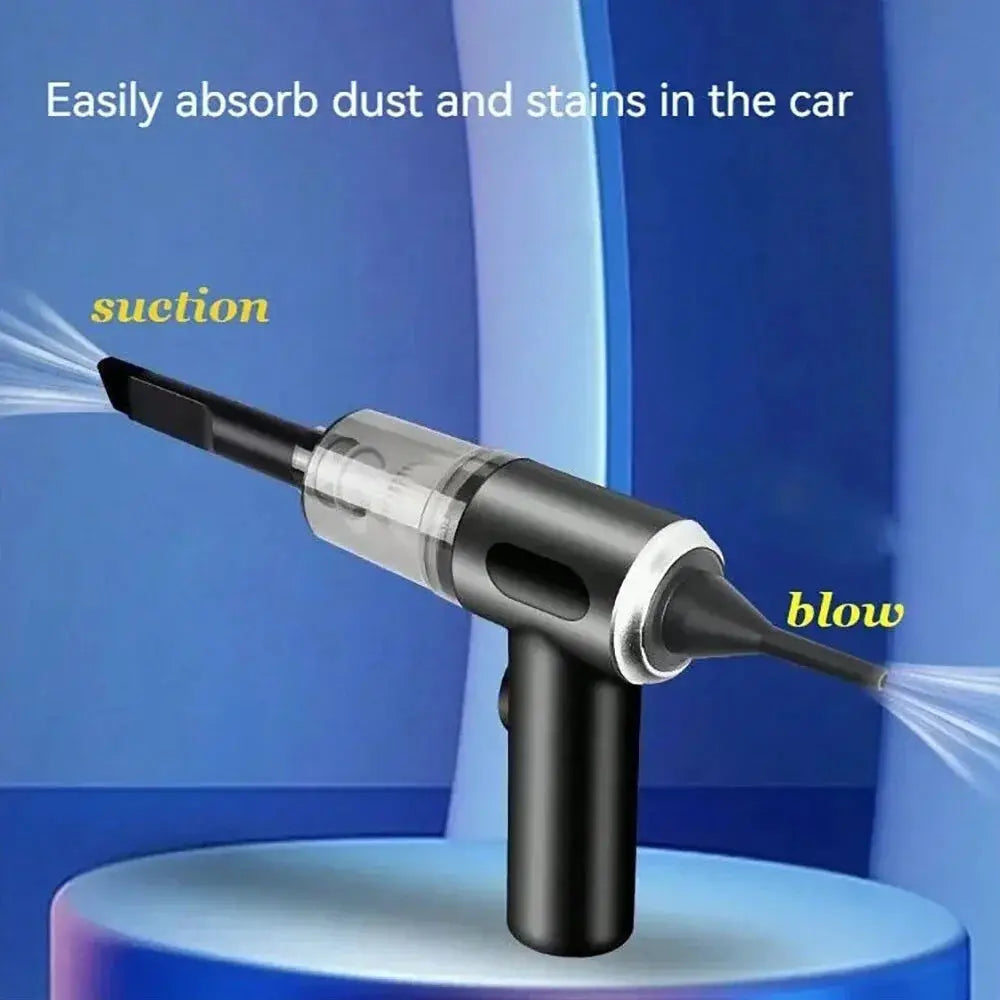 Wireless 120W handheld vacuum for home & car, black with transparent dust chamber on Tampa Home & Garden Store