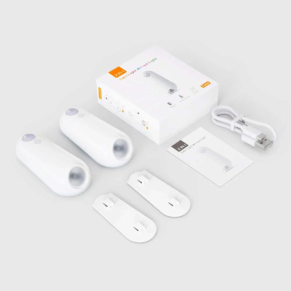 Motion Sensor Toilet Night Light RGB bowl light white pair Moktan Sabai with USB cable on Tampa Home & Garden Store