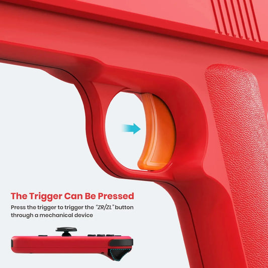 Red NS Switch shooter gun controller grip for Switch OLED with left/right handle accessories on Tampa Home & Garden Store