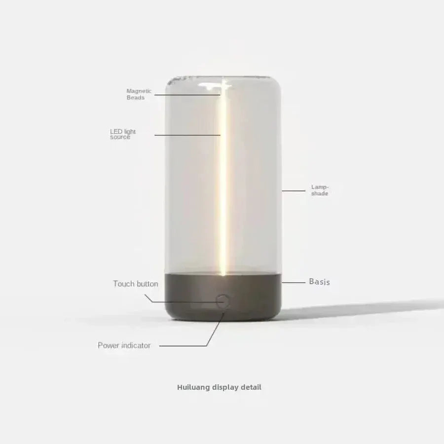 Moktan Sabai Portable Quantum Wire Light Type-C LED Table Lamp with glass shade and base on Tampa Home & Garden Store