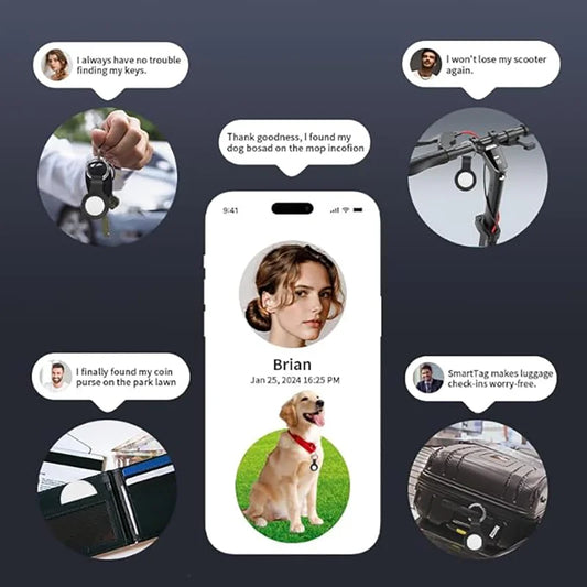 4 Pack Bluetooth GPS Tracker Smart Tag for Luggage Backpack Find My App - Tampa Home & Garden Store