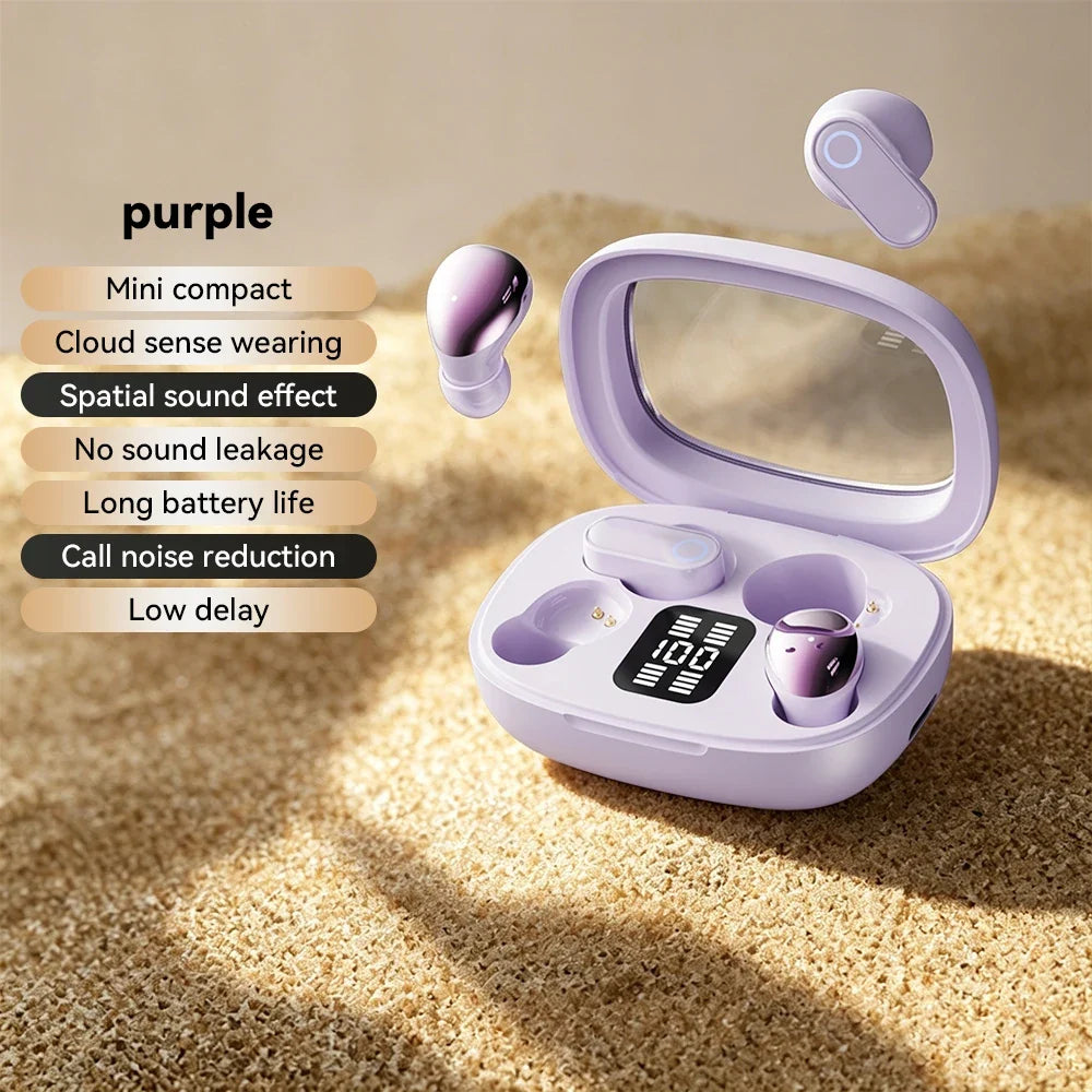 FLIPSTYLEZLLC purple 2-in-1 true wireless in-ear earphones with compact lilac charging case on Tampa Home & Garden Store