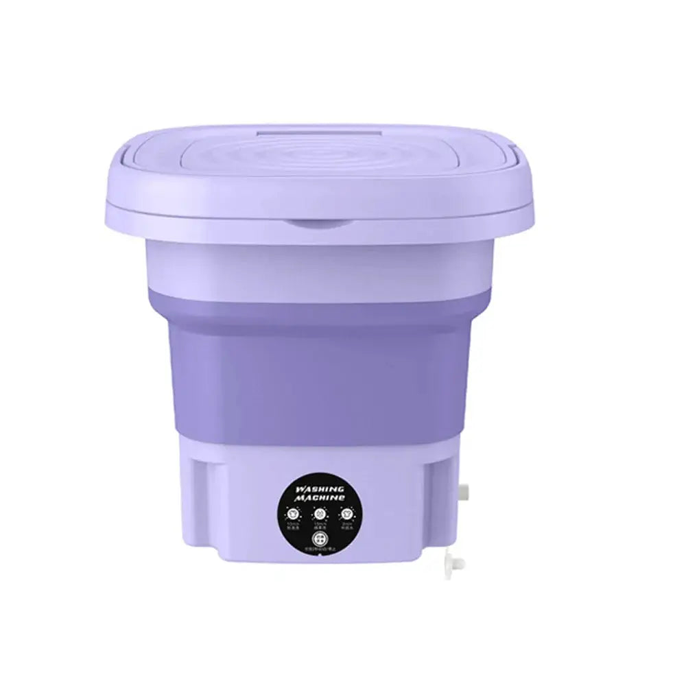 8L portable foldable mini washer Moktan Sabai lavender with lid and control panel for delicates on Tampa Home & Garden Store