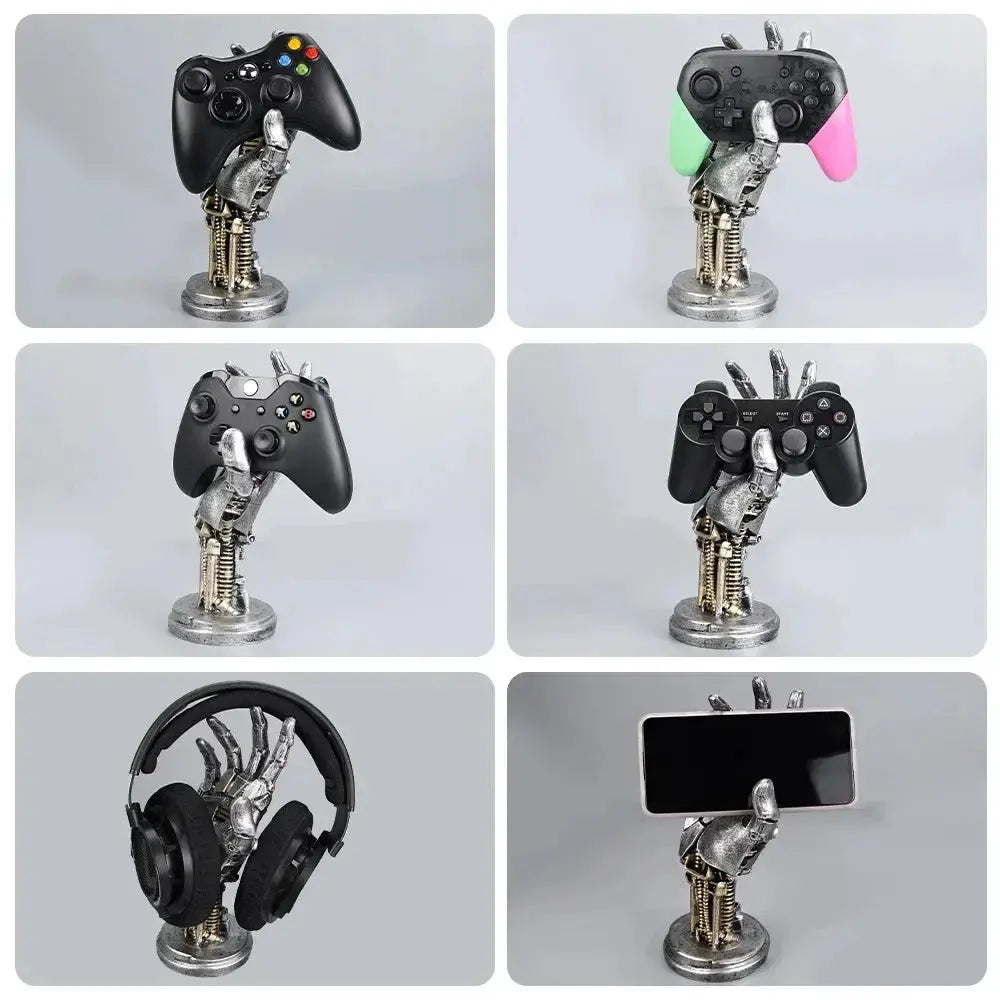 Moktan Sabai Cyberpunk Controller Stand metal skeleton hand displays PS5/PS4 controllers on Tampa Home & Garden Store