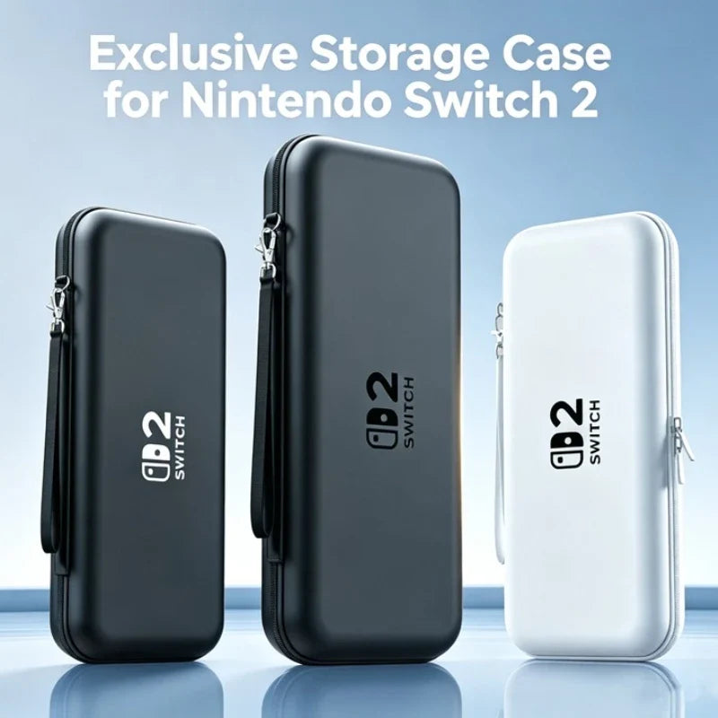 Nintendo Switch 2 EVA hard case trio by FLIPSTYLEZLLC with wrist straps black gray white on Tampa Home & Garden Store