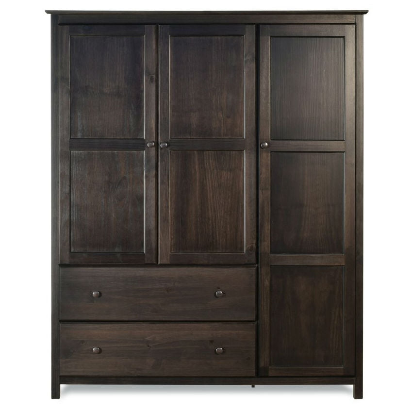 Armario Ropero para Dormitorio con Acabado de Madera de Espresso