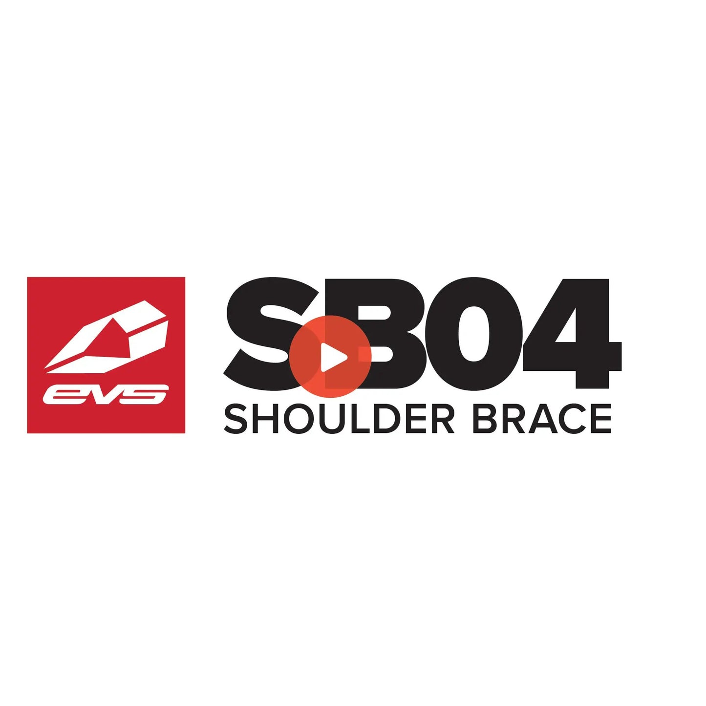 SB04 Shoulder Support with X Strap by EVS Sports, bold black text and red EVS logo on Tampa Home & Garden Store