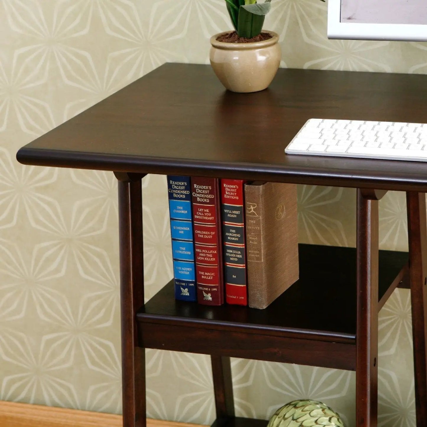 Espresso Finish Wood Home Office Laptop Computer Desk - Tampa Home & Garden Store