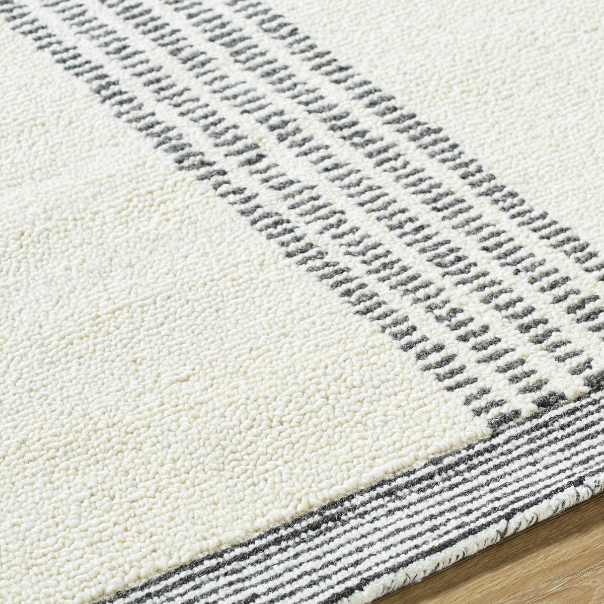 Ande Ivory Area Rug by Boutique Rugs, ivory with gray geometric pattern on Tampa Home & Garden Store
