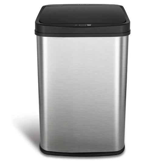 Trash can, 13-gallon stainless steel with black sensor lid, HomePacific on Tampa Home & Garden Store