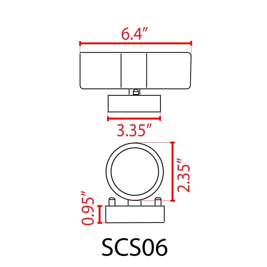 SCS06 LED Up Down Wall Sconce in stainless steel cylinder, dual directional lighting on Tampa Home & Garden Store