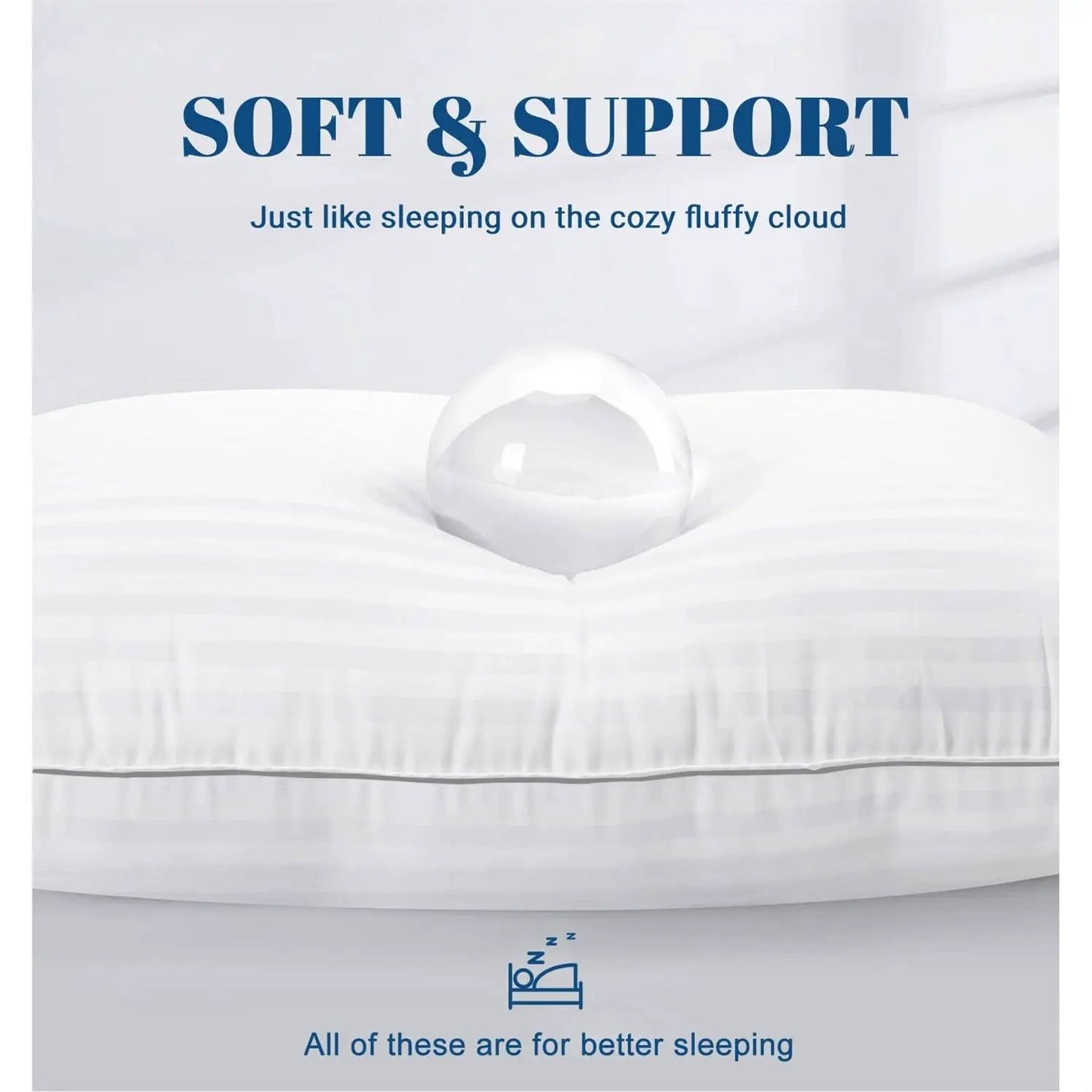 Queen down-alternative pillows set of 2 in white by HomePacific for bedroom on Tampa Home & Garden Store