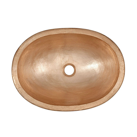 Pure Copper 19-inch Oval Bathroom Sink Unfinished - Tampa Home & Garden Store