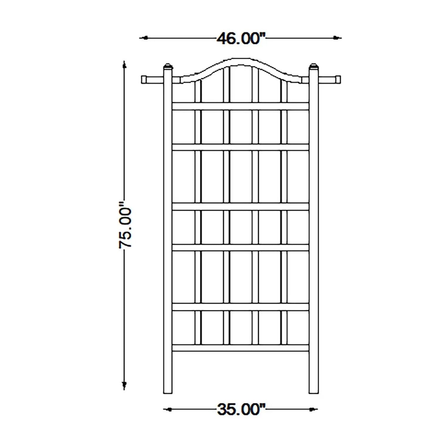 75-inch Outdoor White Vinyl Garden Plant Trellis with Ground Anchors - Tampa Home & Garden Store