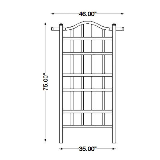 75-inch outdoor vinyl garden trellis with curved arch and ground anchors by HomePacific on Tampa Home & Garden Store