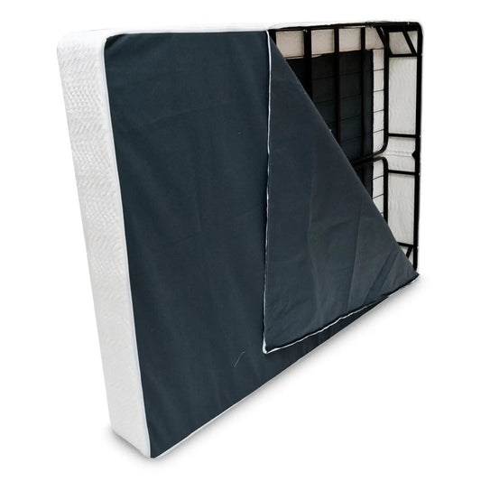 Twin size steel box spring foundation with navy fabric cover by HomePacific on Tampa Home & Garden Store