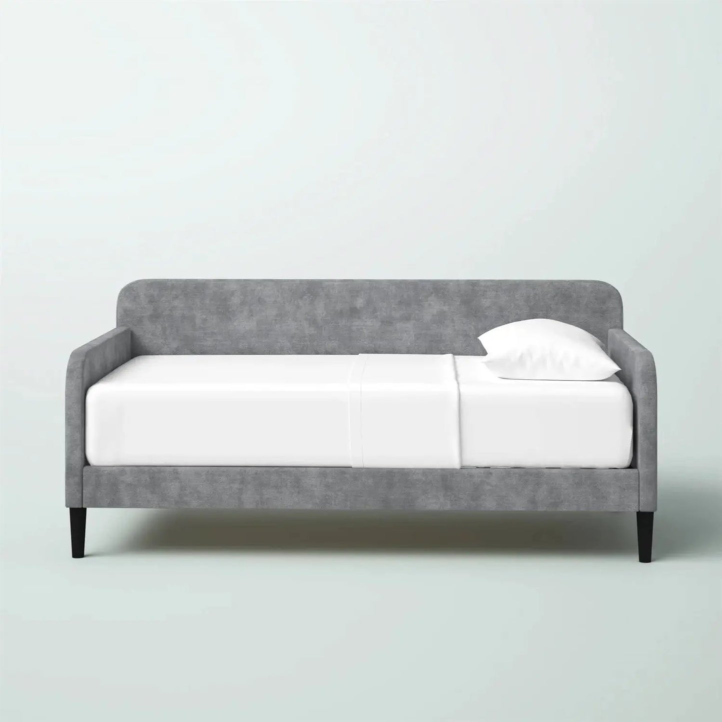 Twin size Modern Grey Silver Velvet Upholstered Daybed - Tampa Home & Garden Store