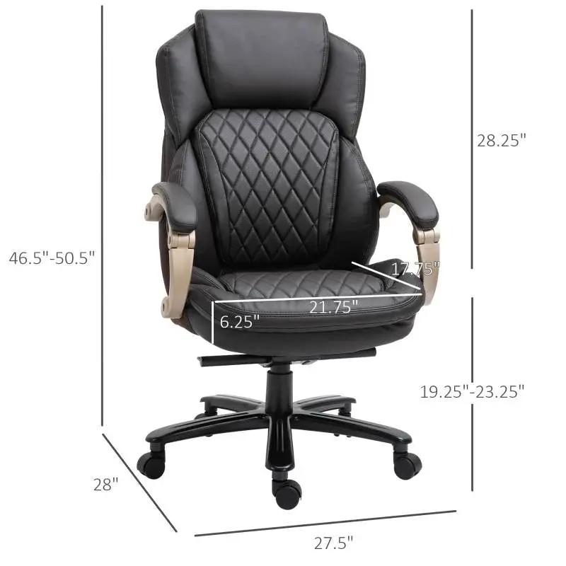 Brown Big and Tall Diamond Stitching Executive Adjustable Height Office Chair - Tampa Home & Garden Store