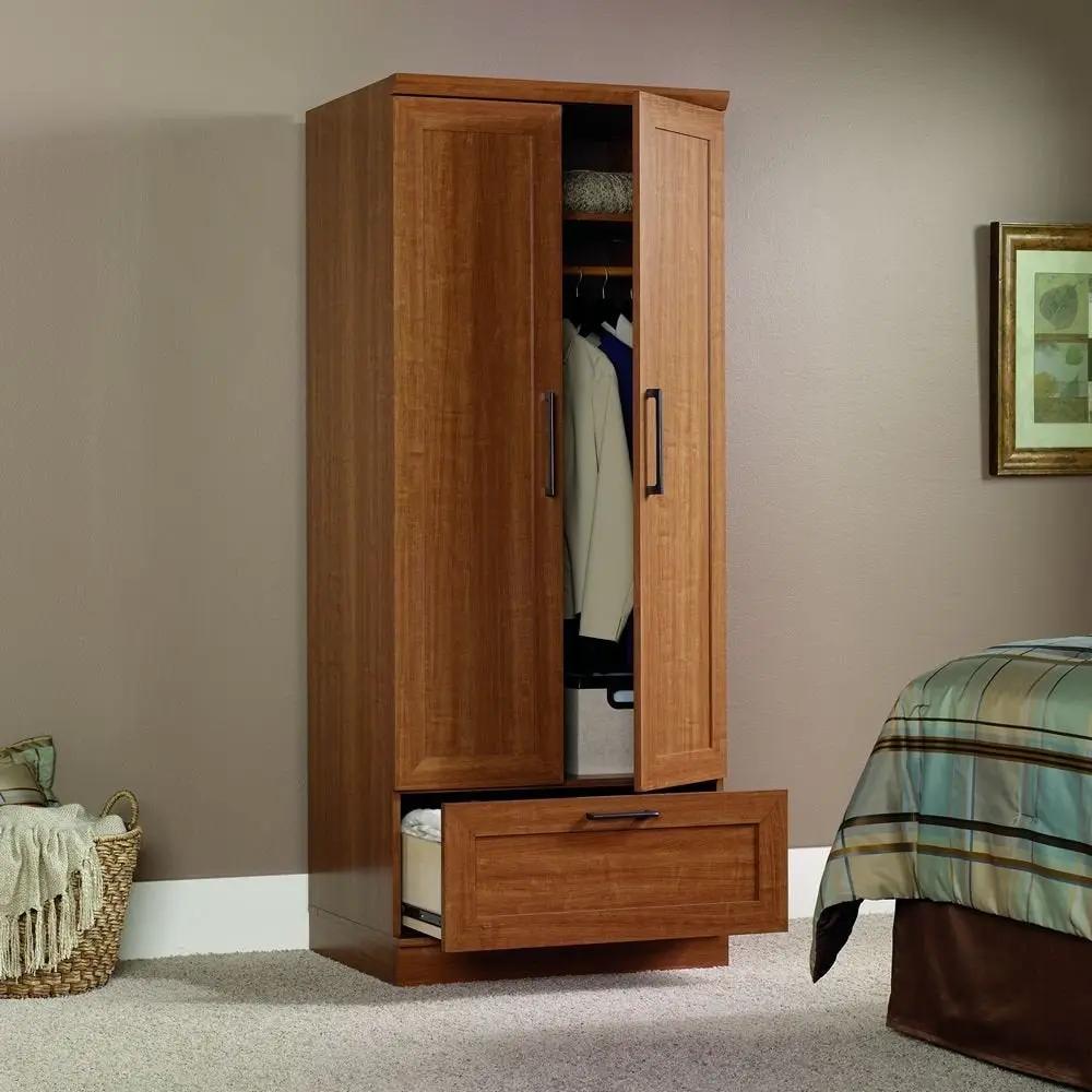 Sienna Oak Wardrobe Clothes Storage Cabinet Armoire - Tampa Home & Garden Store