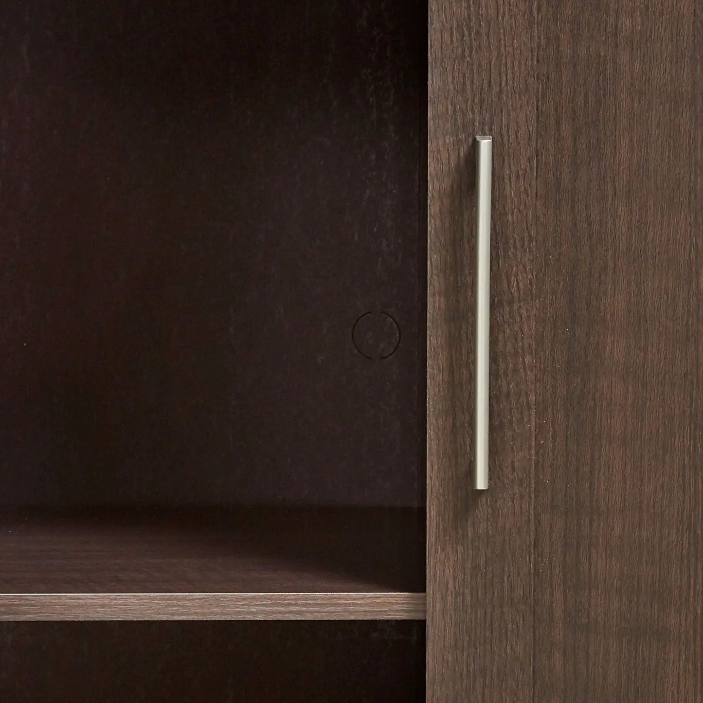 Bedroom Wardrobe Cabinet Storage Closet Organizer in Dark Brown Oak Finish - Tampa Home & Garden Store