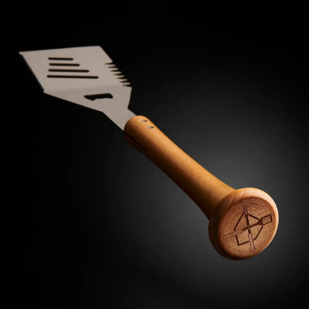 Slider Spatula Bat Handle Grill Tool with wooden handle and slotted blade Baseball BBQ brand on Tampa Home & Garden Store